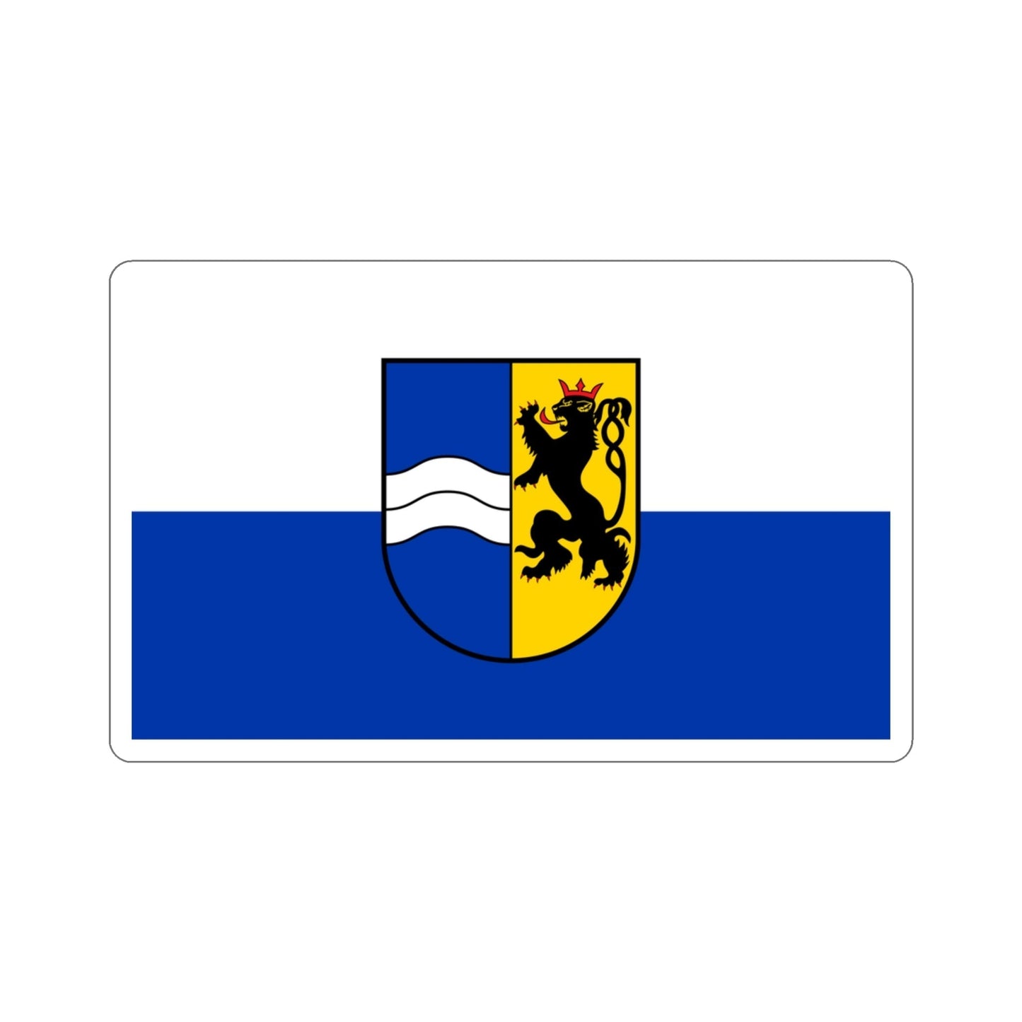 Flag of Rhein Neckar Kreis Germany STICKER Vinyl Die-Cut Decal-3 Inch-The Sticker Space