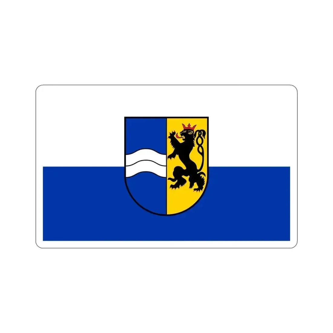 Flag of Rhein Neckar Kreis Germany STICKER Vinyl Die-Cut Decal 4 Inch - The Sticker Space