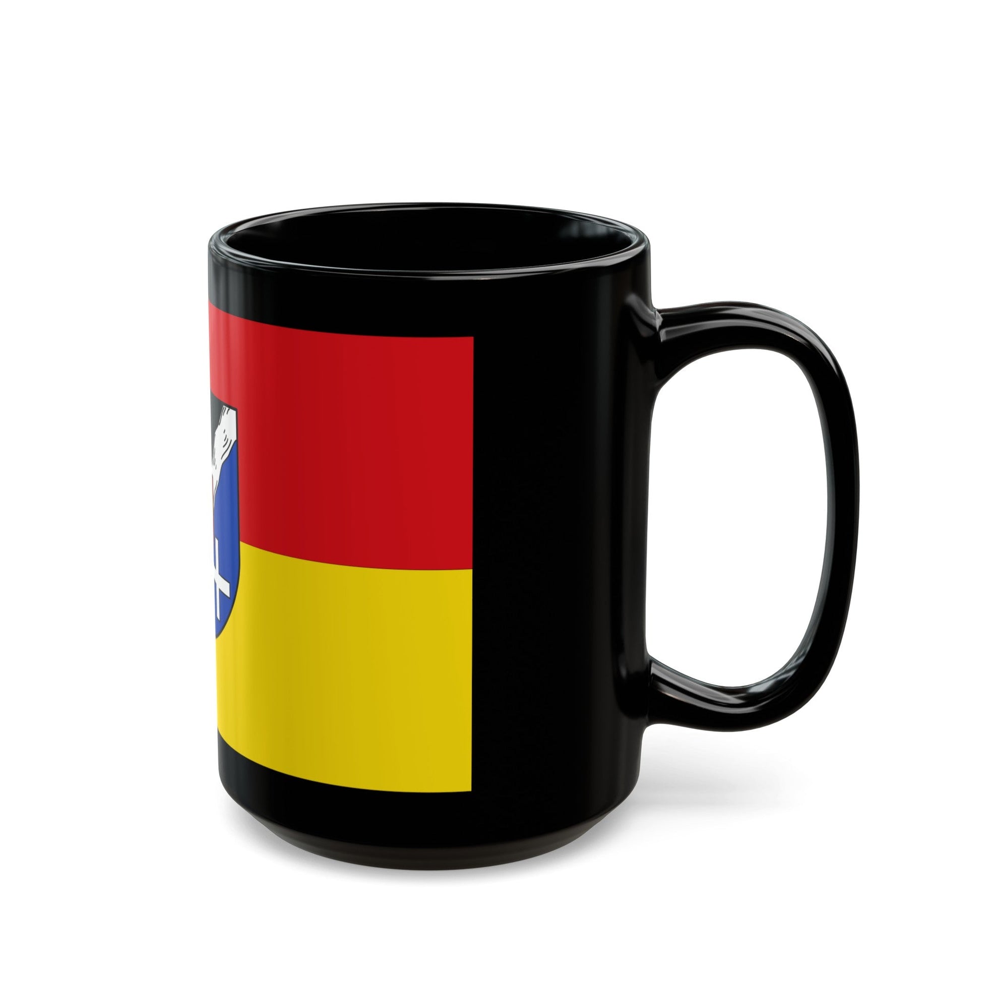 Flag of Rhein Pfalz Kreis Germany - Black Coffee Mug-The Sticker Space