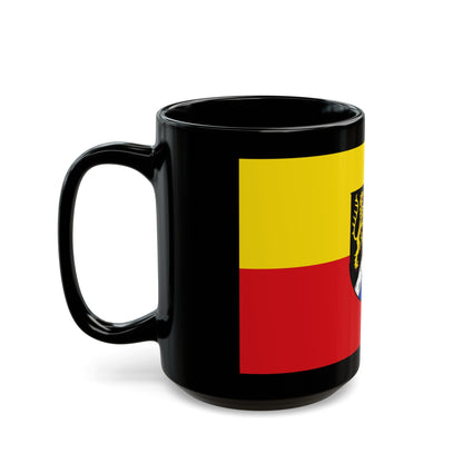 Flag of Rhein Pfalz Kreis Germany - Black Coffee Mug-The Sticker Space