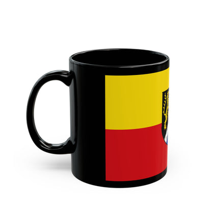 Flag of Rhein Pfalz Kreis Germany - Black Coffee Mug-The Sticker Space