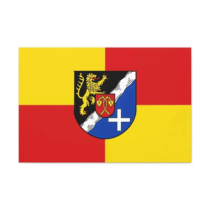 Flag of Rhein Pfalz Kreis Germany - Canvas Wall Art 30" x 20" 1.25" - The Sticker Space