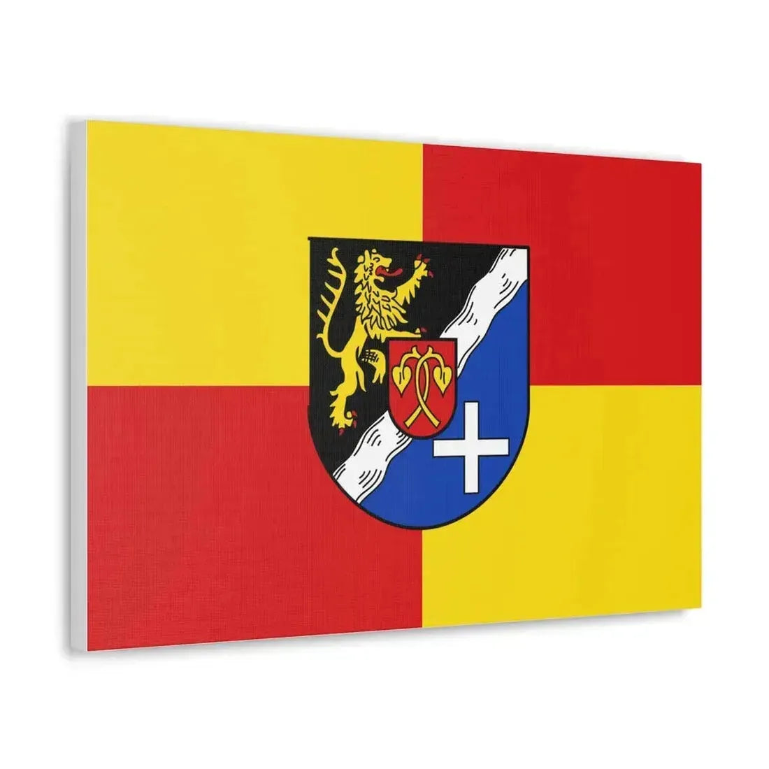 Flag of Rhein Pfalz Kreis Germany - Canvas Wall Art - The Sticker Space