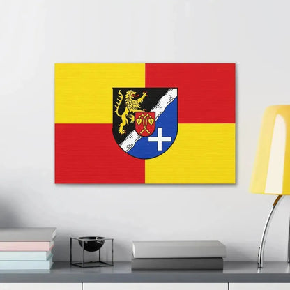 Flag of Rhein Pfalz Kreis Germany - Canvas Wall Art - The Sticker Space
