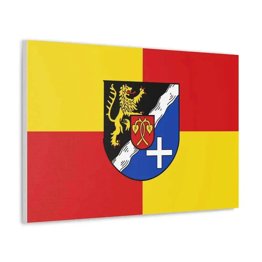 Flag of Rhein Pfalz Kreis Germany - Canvas Wall Art - The Sticker Space