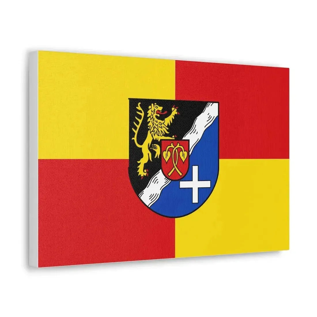 Flag of Rhein Pfalz Kreis Germany - Canvas Wall Art - The Sticker Space