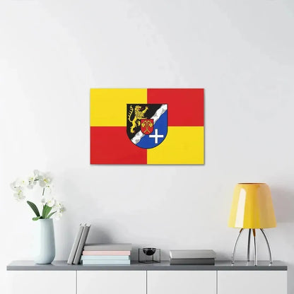 Flag of Rhein Pfalz Kreis Germany - Canvas Wall Art - The Sticker Space