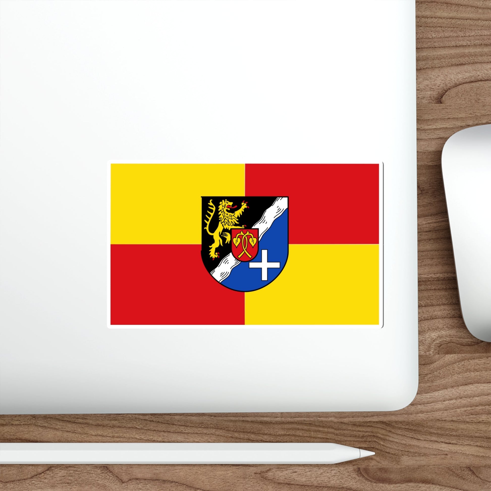 Flag of Rhein Pfalz Kreis Germany STICKER Vinyl Die-Cut Decal-The Sticker Space