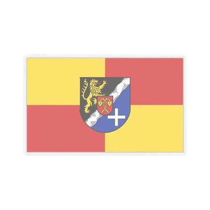 Flag of Rhein Pfalz Kreis Germany - STICKER Vinyl Kiss-Cut Decal 3 Inch Transparent - The Sticker Space