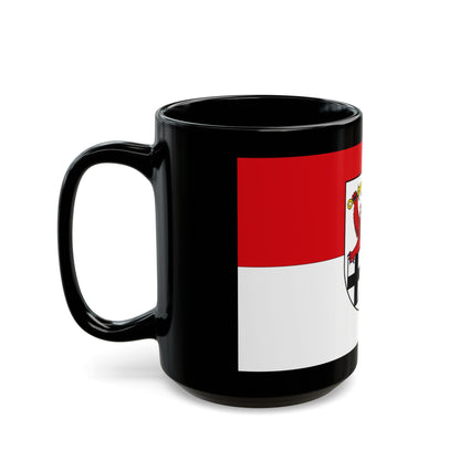 Flag of Rhein Sieg Kreis Germany - Black Coffee Mug-The Sticker Space