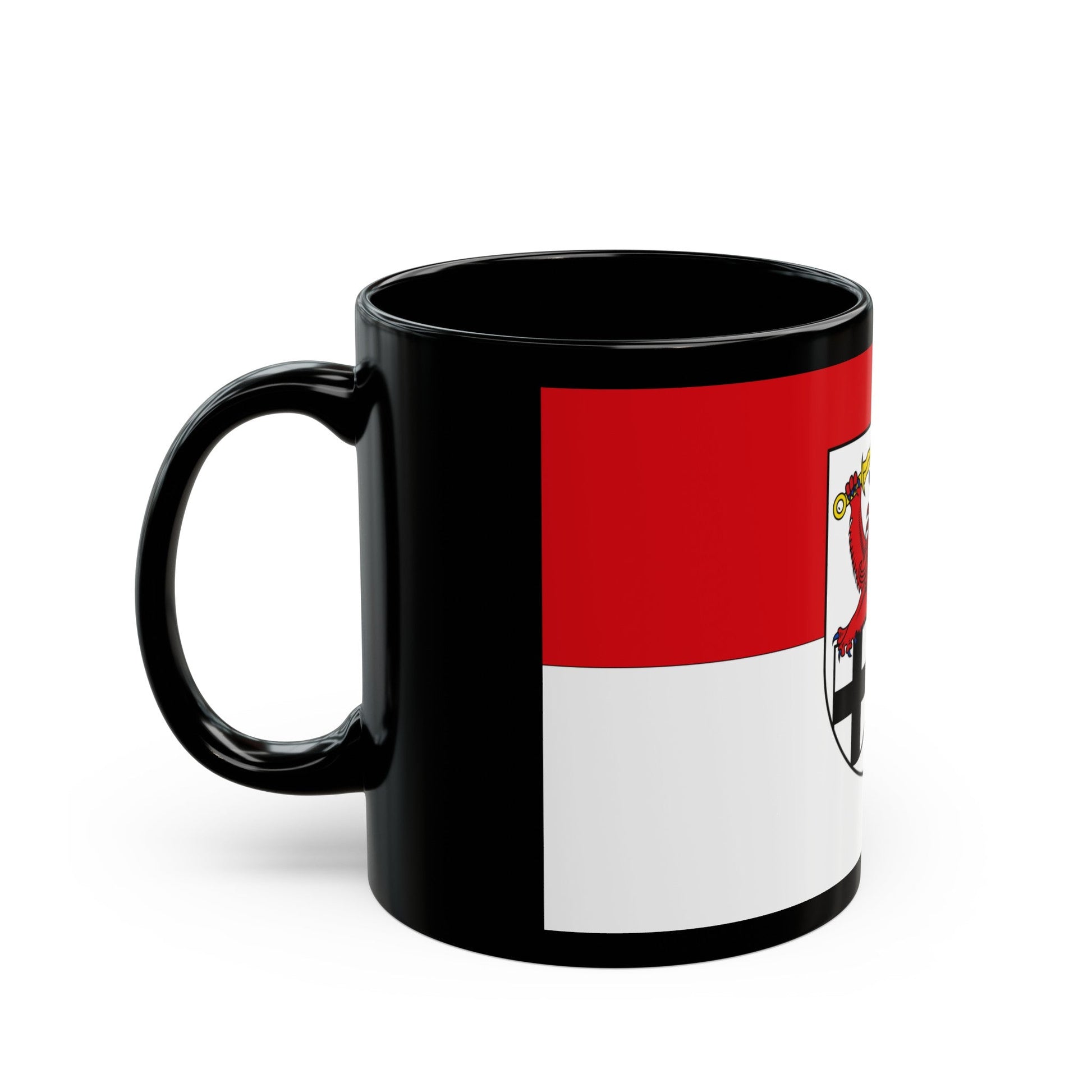 Flag of Rhein Sieg Kreis Germany - Black Coffee Mug-The Sticker Space