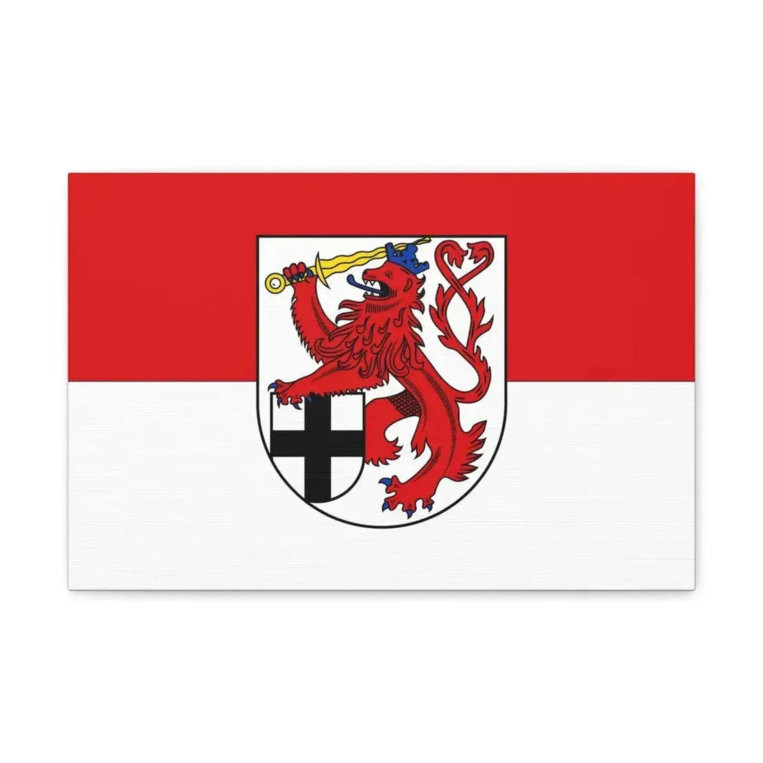 Flag of Rhein Sieg Kreis Germany - Canvas Wall Art 18″ x 12″ 1.25" - The Sticker Space