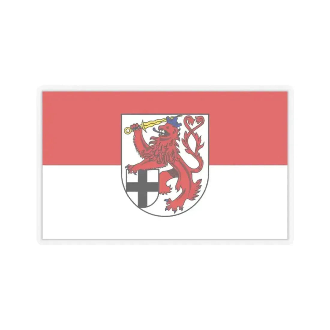 Flag of Rhein Sieg Kreis Germany - STICKER Vinyl Kiss-Cut Decal 2 Inch Transparent - The Sticker Space