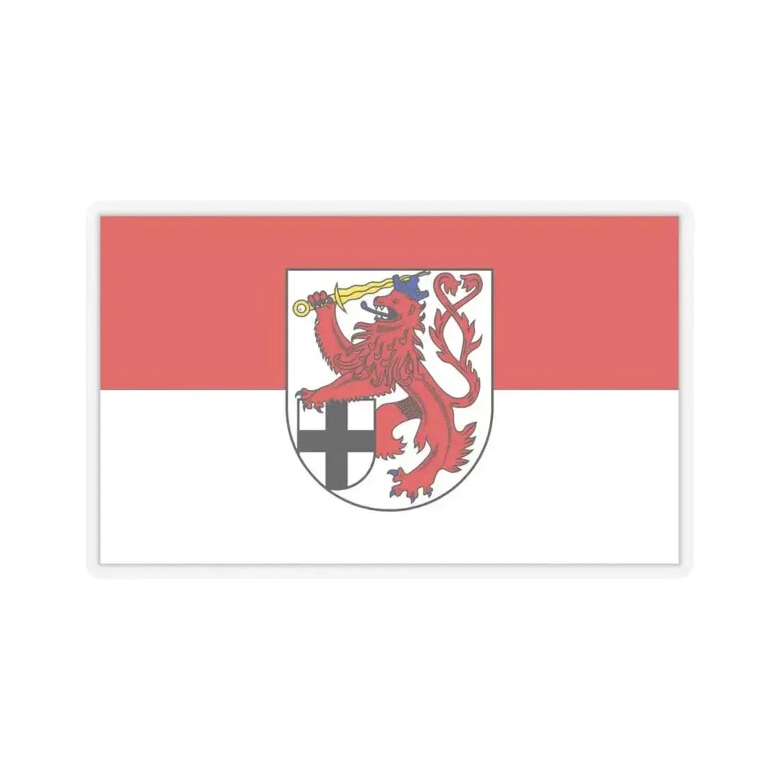 Flag of Rhein Sieg Kreis Germany - STICKER Vinyl Kiss-Cut Decal 4 Inch Transparent - The Sticker Space