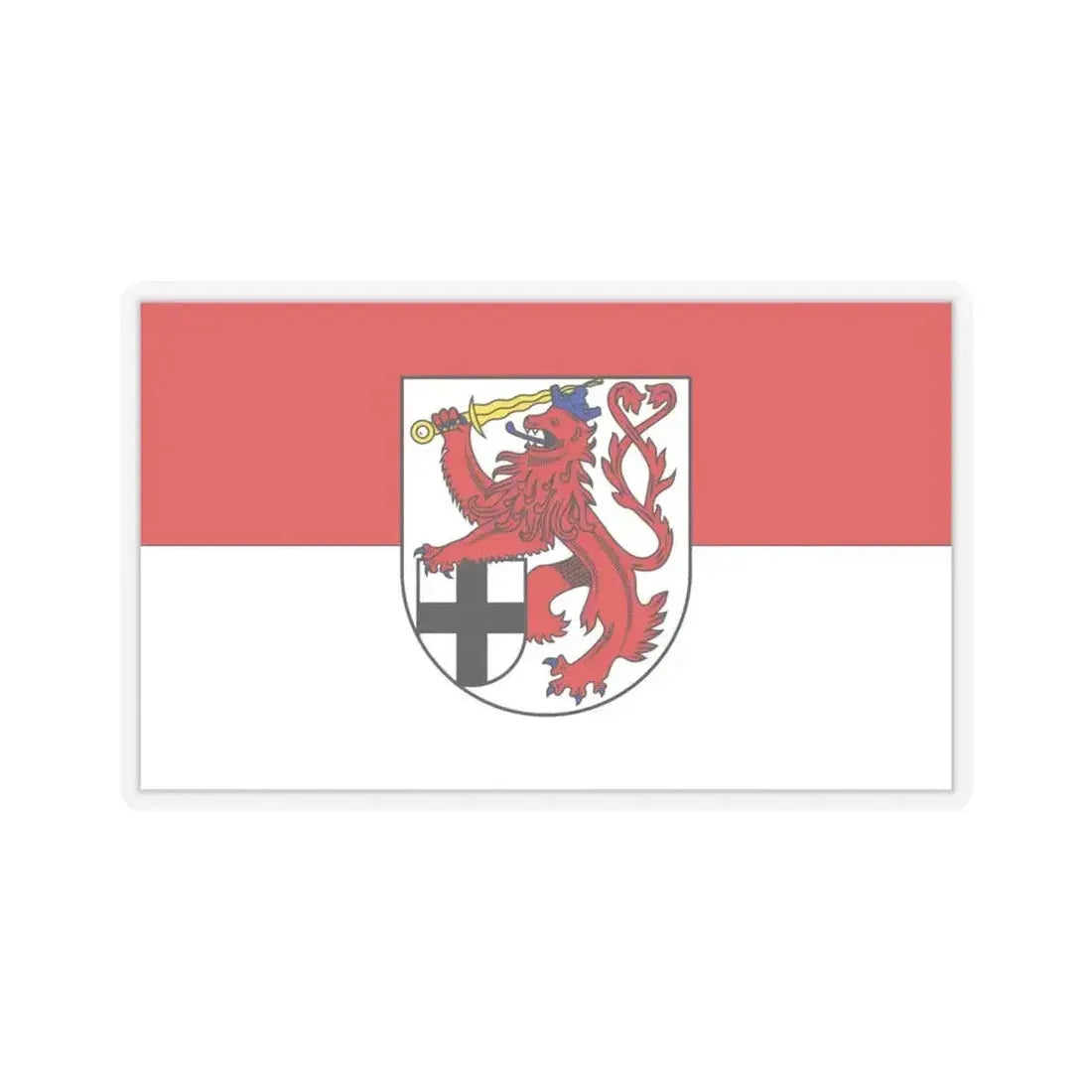 Flag of Rhein Sieg Kreis Germany - STICKER Vinyl Kiss-Cut Decal 6 Inch Transparent - The Sticker Space