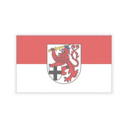 Flag of Rhein Sieg Kreis Germany - STICKER Vinyl Kiss-Cut Decal 6 Inch Transparent - The Sticker Space