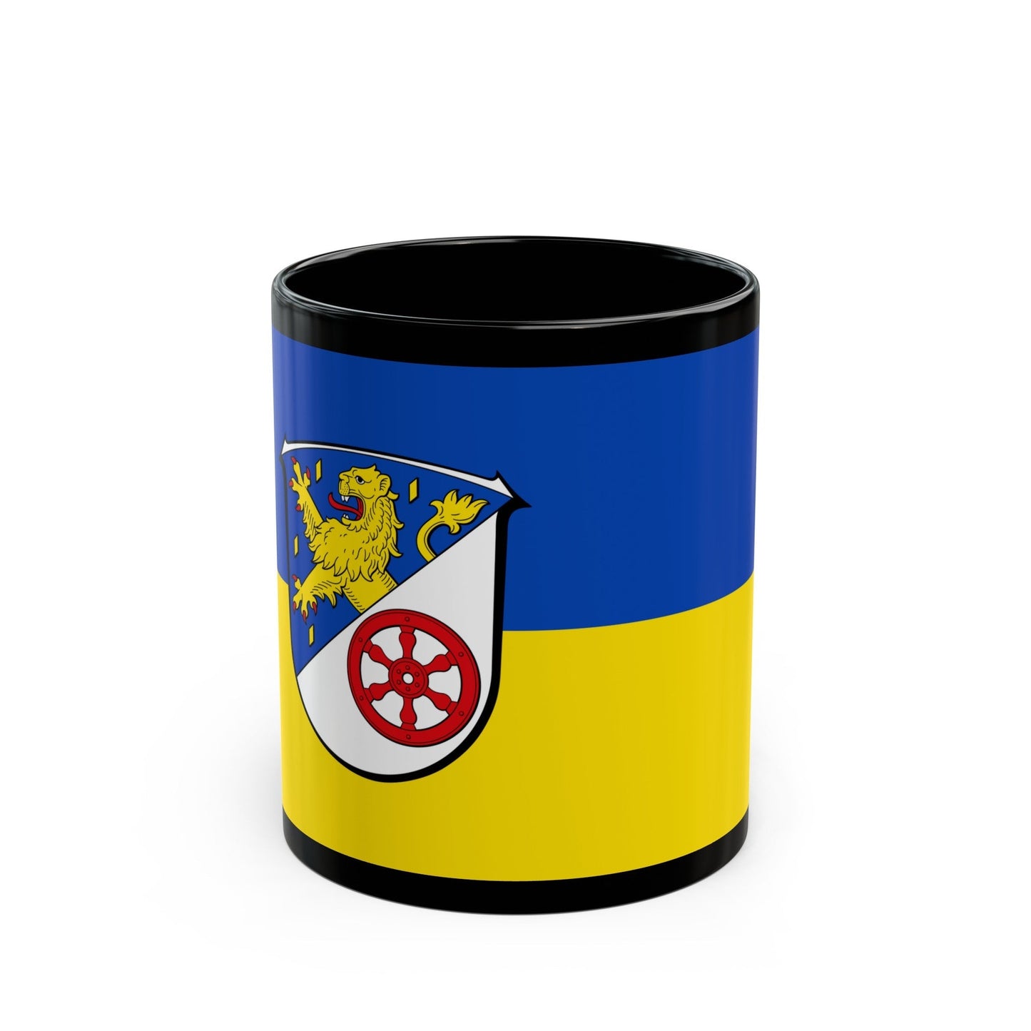 Flag of Rheingau Taunus Kreis Germany - Black Coffee Mug-11oz-The Sticker Space