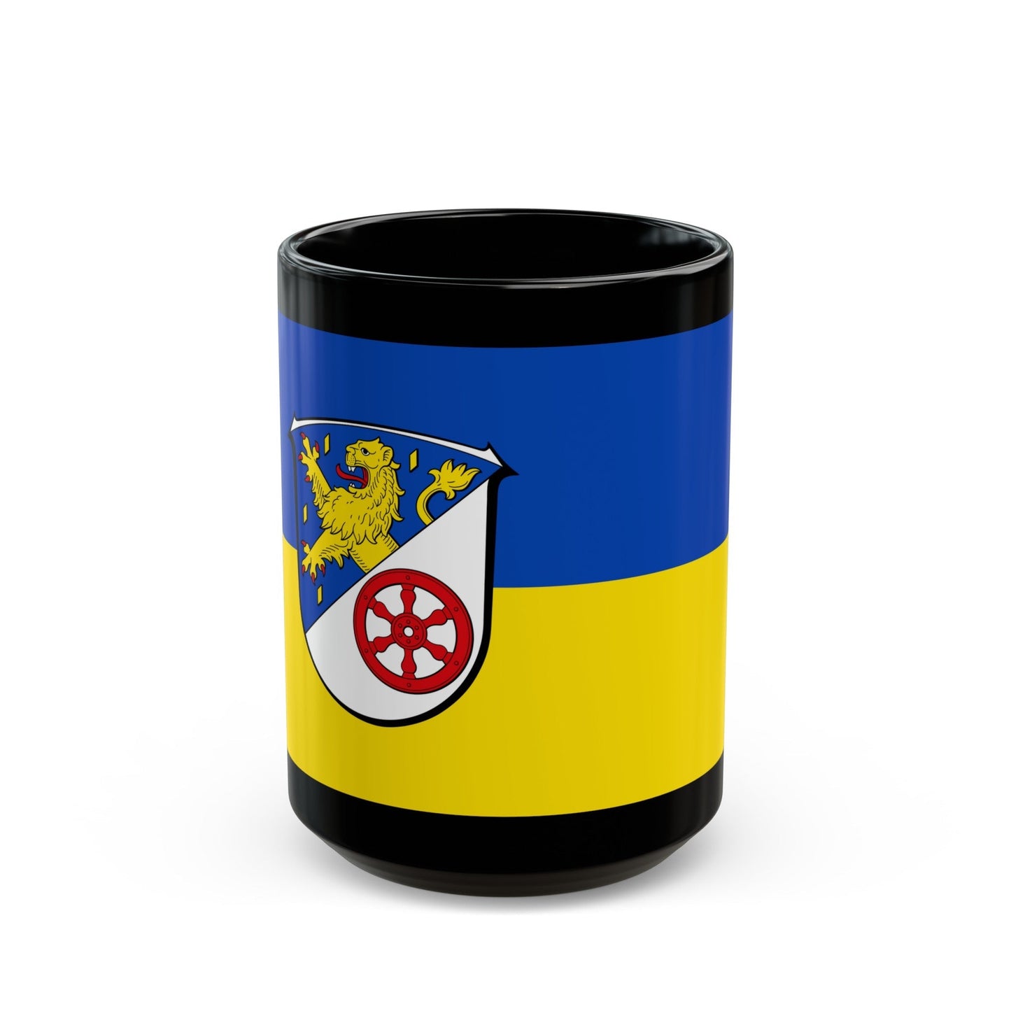 Flag of Rheingau Taunus Kreis Germany - Black Coffee Mug-15oz-The Sticker Space