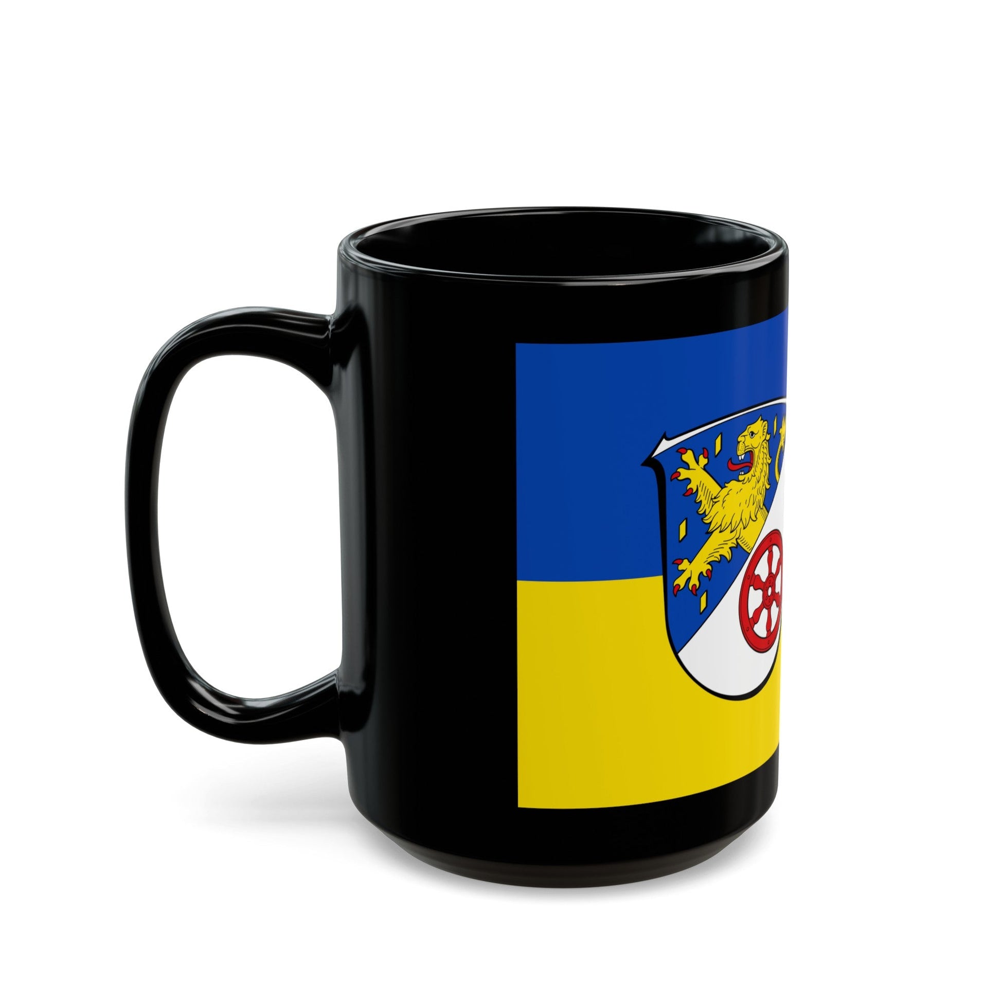 Flag of Rheingau Taunus Kreis Germany - Black Coffee Mug-The Sticker Space