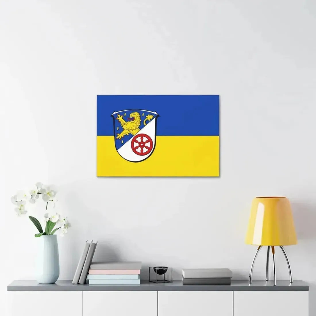 Flag of Rheingau Taunus Kreis Germany - Canvas Wall Art - The Sticker Space