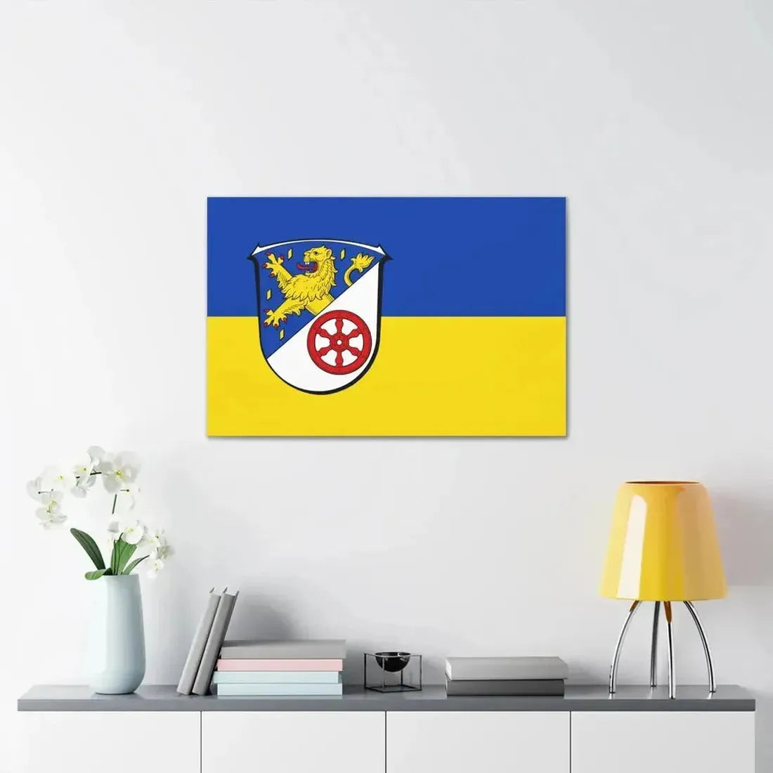 Flag of Rheingau Taunus Kreis Germany - Canvas Wall Art - The Sticker Space
