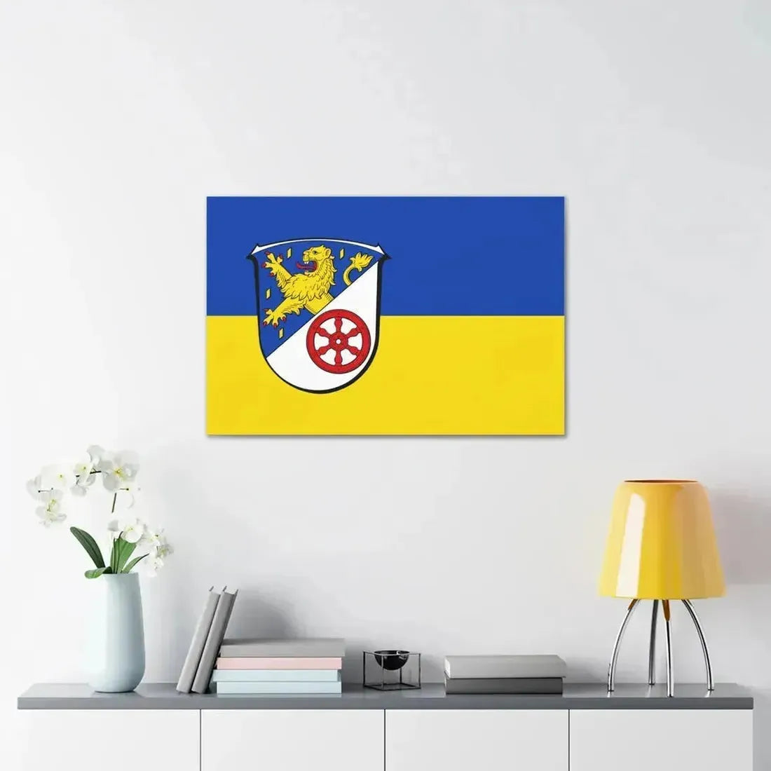 Flag of Rheingau Taunus Kreis Germany - Canvas Wall Art - The Sticker Space