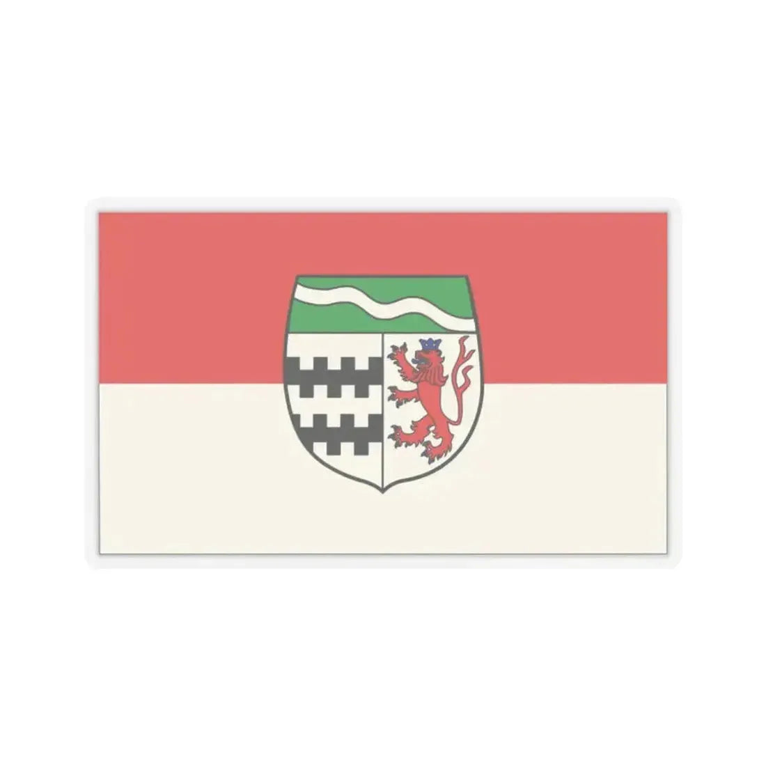 Flag of Rheinisch Bergischer Germany - STICKER Vinyl Kiss-Cut Decal 2 Inch Transparent - The Sticker Space