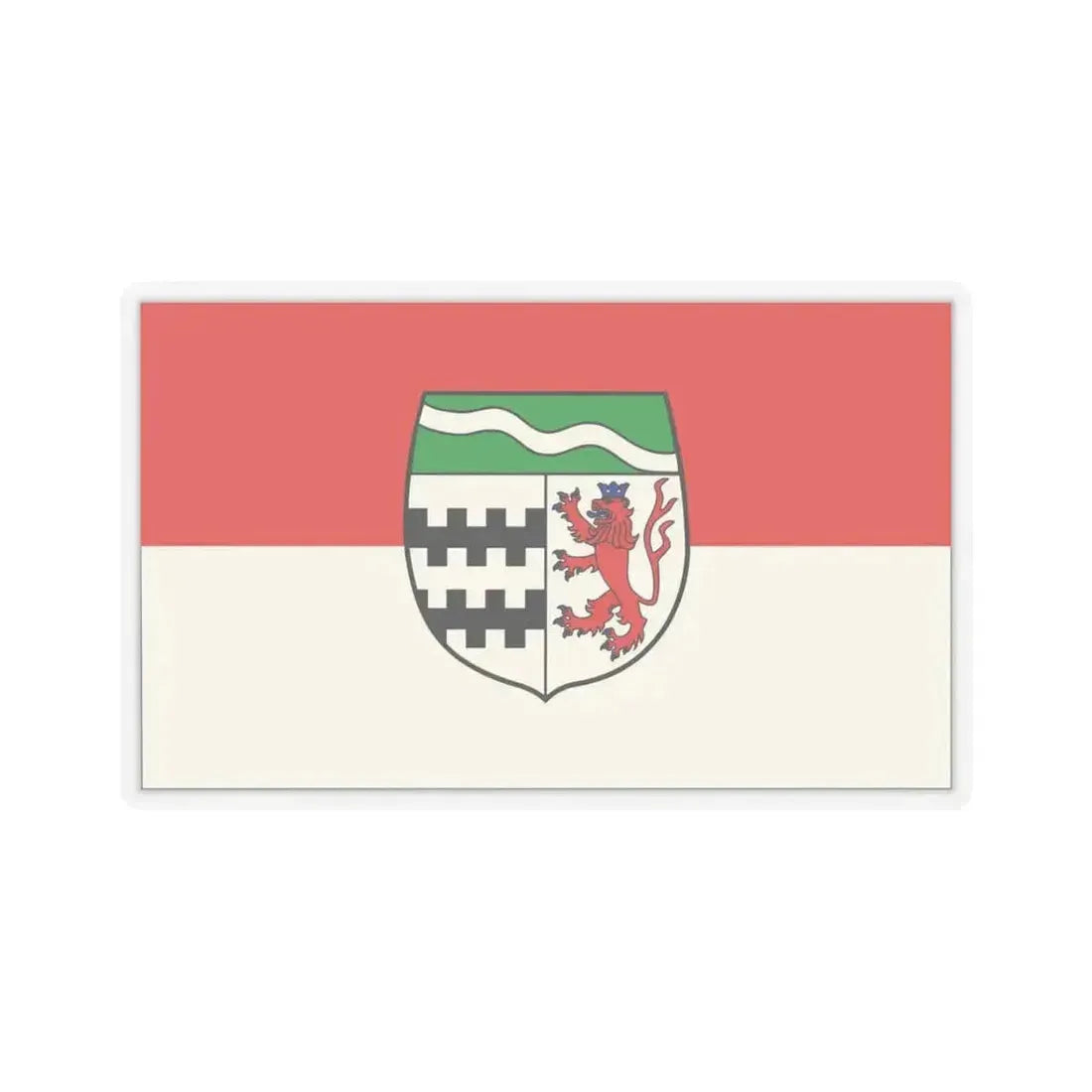 Flag of Rheinisch Bergischer Germany - STICKER Vinyl Kiss-Cut Decal 6 Inch Transparent - The Sticker Space
