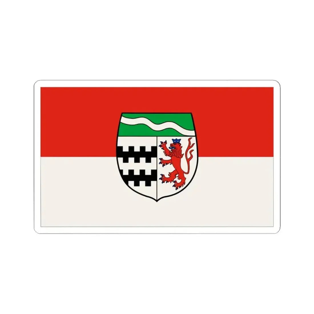 Flag of Rheinisch Bergischer Germany - STICKER Vinyl Kiss-Cut Decal 6 Inch White - The Sticker Space