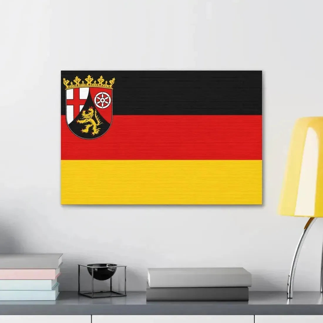 Flag of Rhineland Palatinate Germany - Canvas Wall Art - The Sticker Space