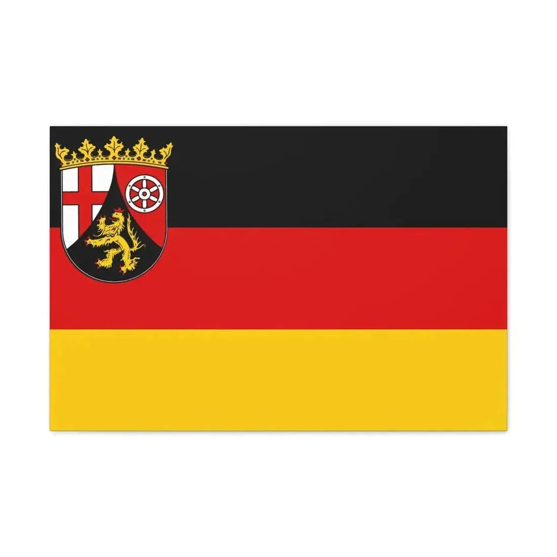 Flag of Rhineland Palatinate Germany - Canvas Wall Art - The Sticker Space
