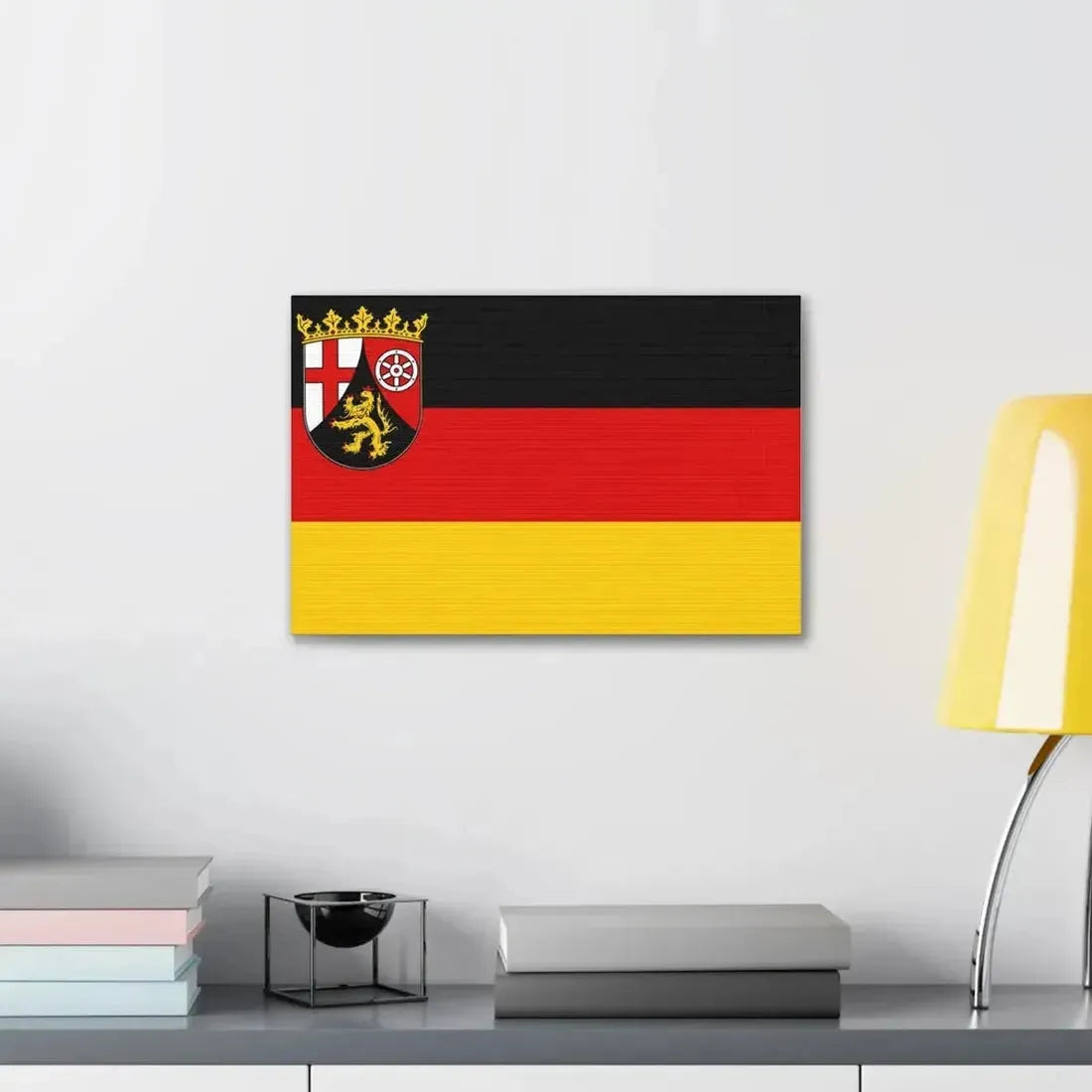 Flag of Rhineland Palatinate Germany - Canvas Wall Art - The Sticker Space