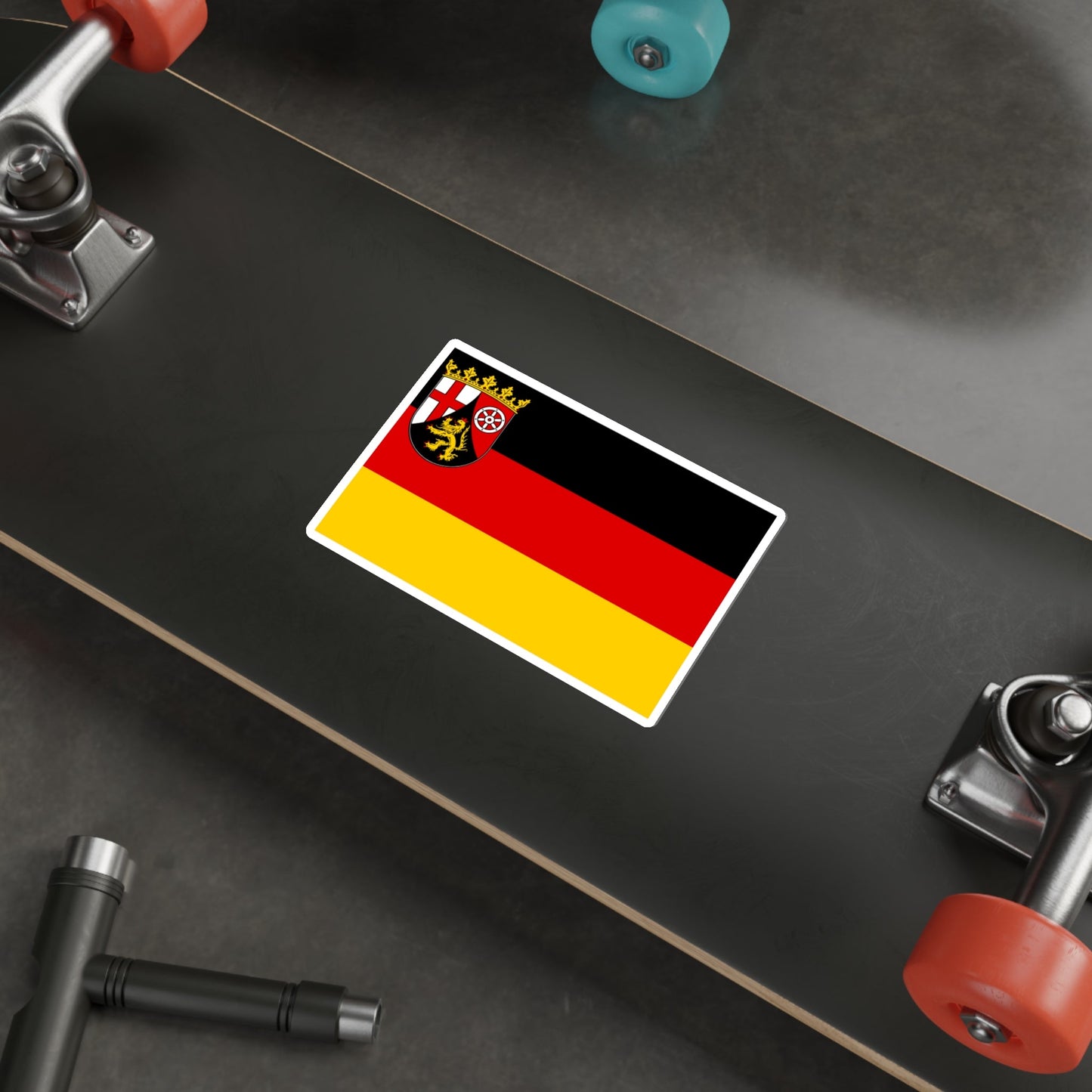 Flag of Rhineland Palatinate Germany STICKER Vinyl Die-Cut Decal-The Sticker Space