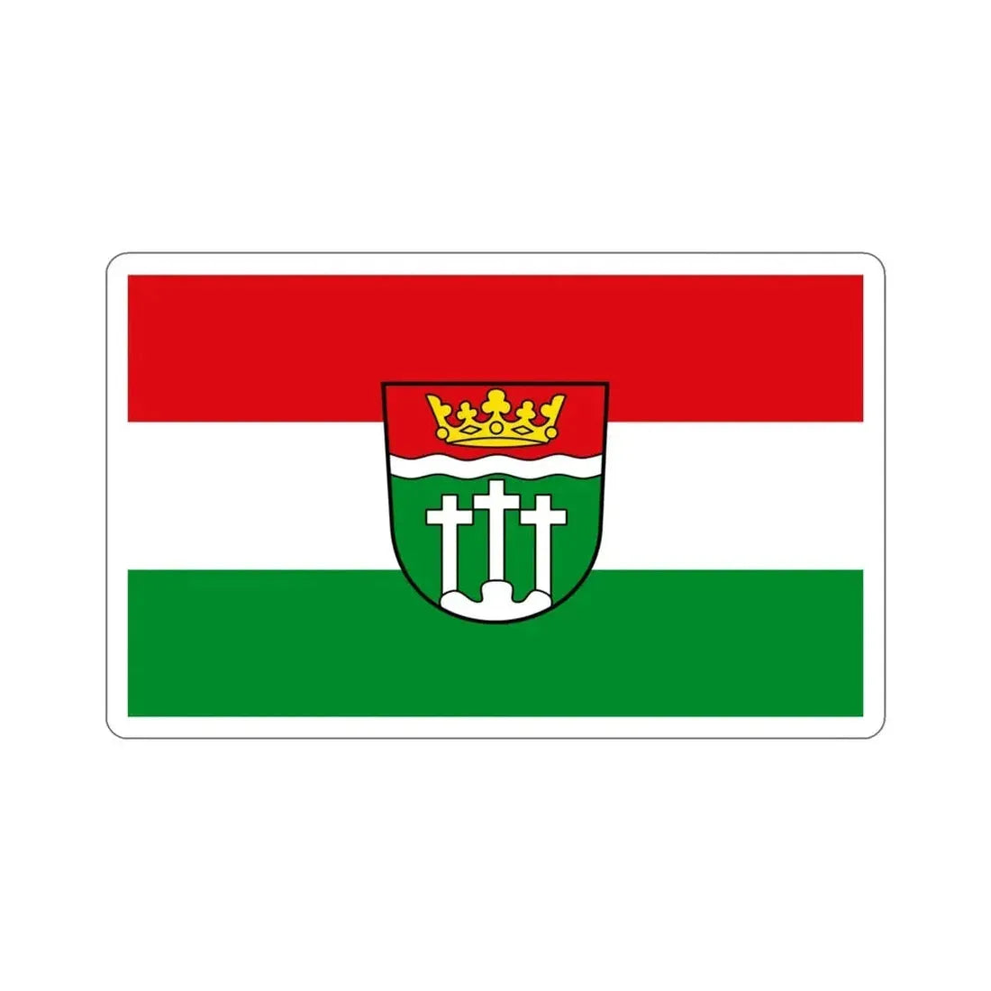 Flag of Rhön Grabfeld Germany STICKER Vinyl Die-Cut Decal 4 Inch - The Sticker Space