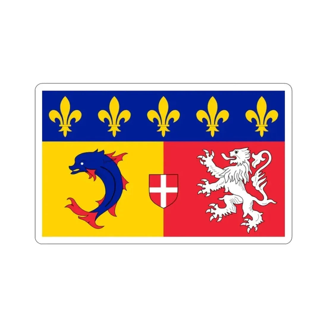 Flag of Rhône Alpes France STICKER Vinyl Die-Cut Decal - The Sticker Space