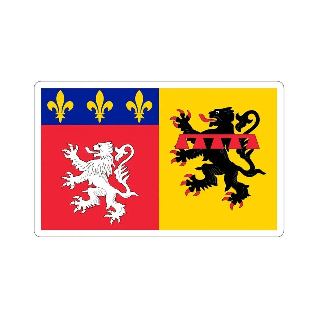 Flag of Rhône France STICKER Vinyl Die-Cut Decal 4 Inch - The Sticker Space