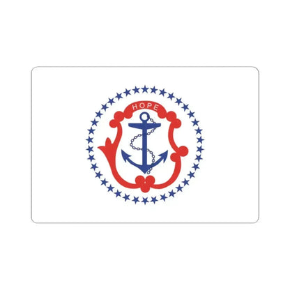 Flag of Rhode Island 1877-1882 (United States) STICKER Vinyl Kiss-Cut Decal 2 Inch White - The Sticker Space