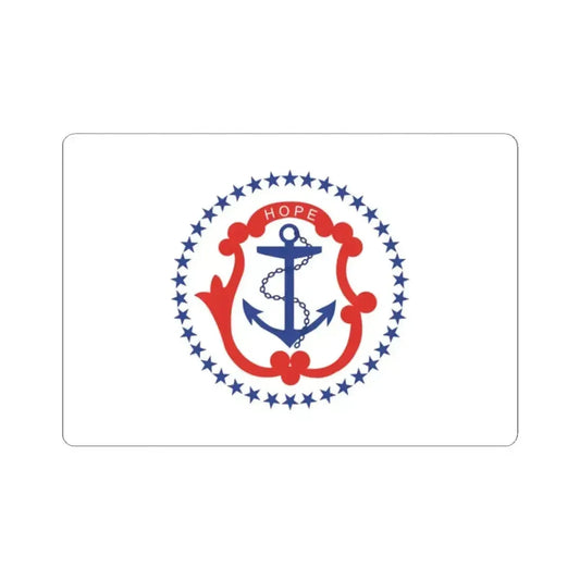 Flag of Rhode Island 1877-1882 (United States) STICKER Vinyl Kiss-Cut Decal 2 Inch White - The Sticker Space