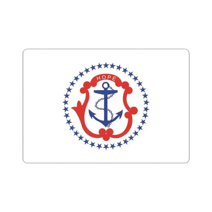Flag of Rhode Island 1877-1882 (United States) STICKER Vinyl Kiss-Cut Decal 3 Inch White - The Sticker Space