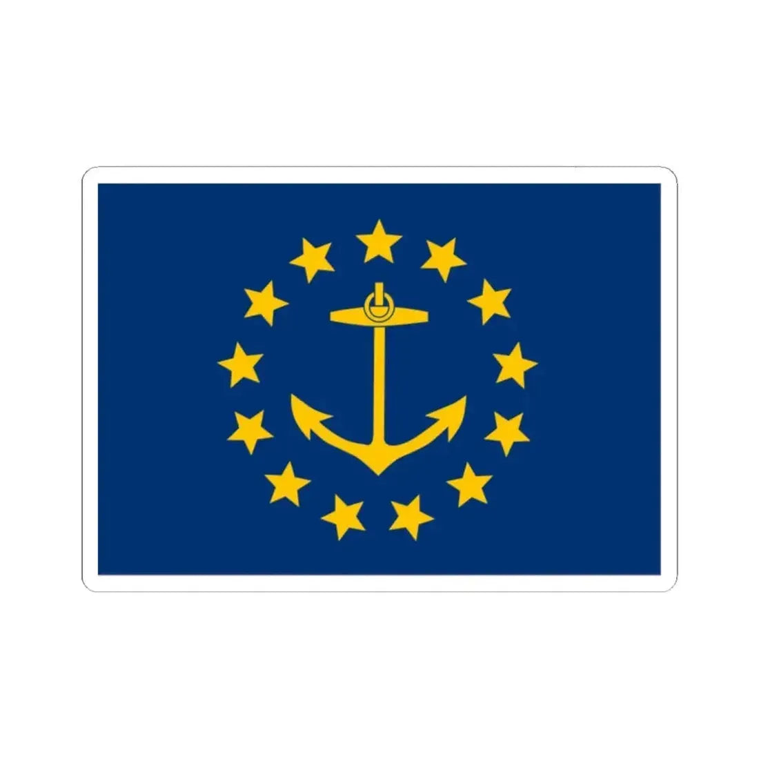 Flag of Rhode Island 1882-1897 (United States) STICKER Vinyl Kiss-Cut Decal 2 Inch White - The Sticker Space
