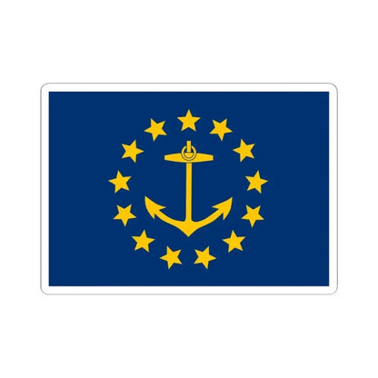 Flag of Rhode Island 1882-1897 (United States) STICKER Vinyl Kiss-Cut Decal 3 Inch White - The Sticker Space