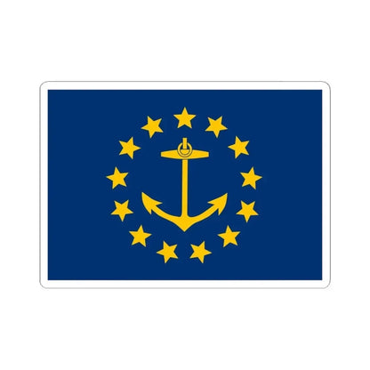 Flag of Rhode Island 1882-1897 (United States) STICKER Vinyl Kiss-Cut Decal 4 Inch White - The Sticker Space