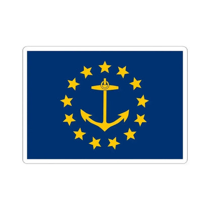 Flag of Rhode Island 1882-1897 (United States) STICKER Vinyl Kiss-Cut Decal 6 Inch White - The Sticker Space