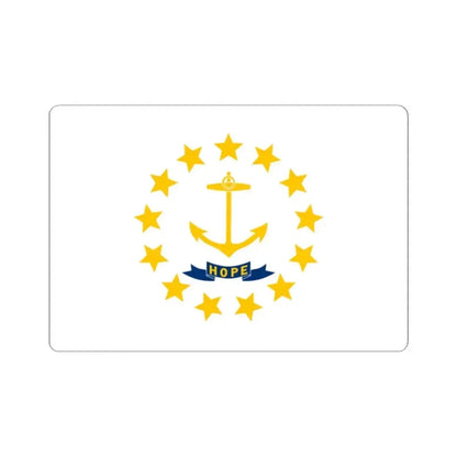 Flag of Rhode Island 3-2 (United States) STICKER Vinyl Kiss-Cut Decal 2 Inch White - The Sticker Space