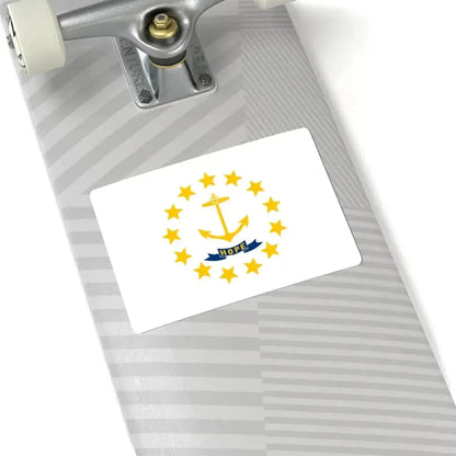 Flag of Rhode Island 3-2 (United States) STICKER Vinyl Kiss-Cut Decal - The Sticker Space