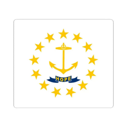 Flag of Rhode Island (United States) STICKER Vinyl Kiss-Cut Decal 2 Inch White - The Sticker Space