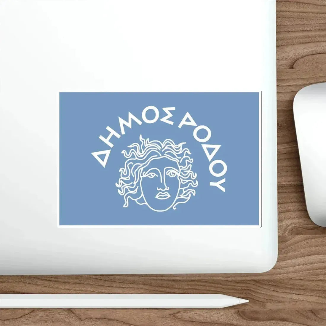 Flag of Rhodes Island Greece STICKER Vinyl Die-Cut Decal - The Sticker Space