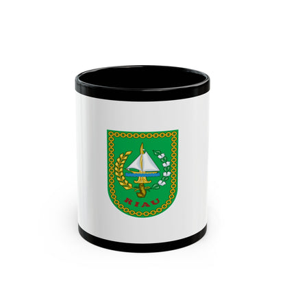 Flag of Riau Indonesia - Black Coffee Mug-11oz-The Sticker Space