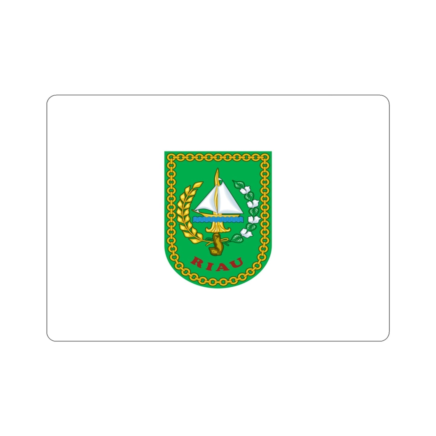 Flag of Riau Indonesia STICKER Vinyl Die-Cut Decal-3 Inch-The Sticker Space