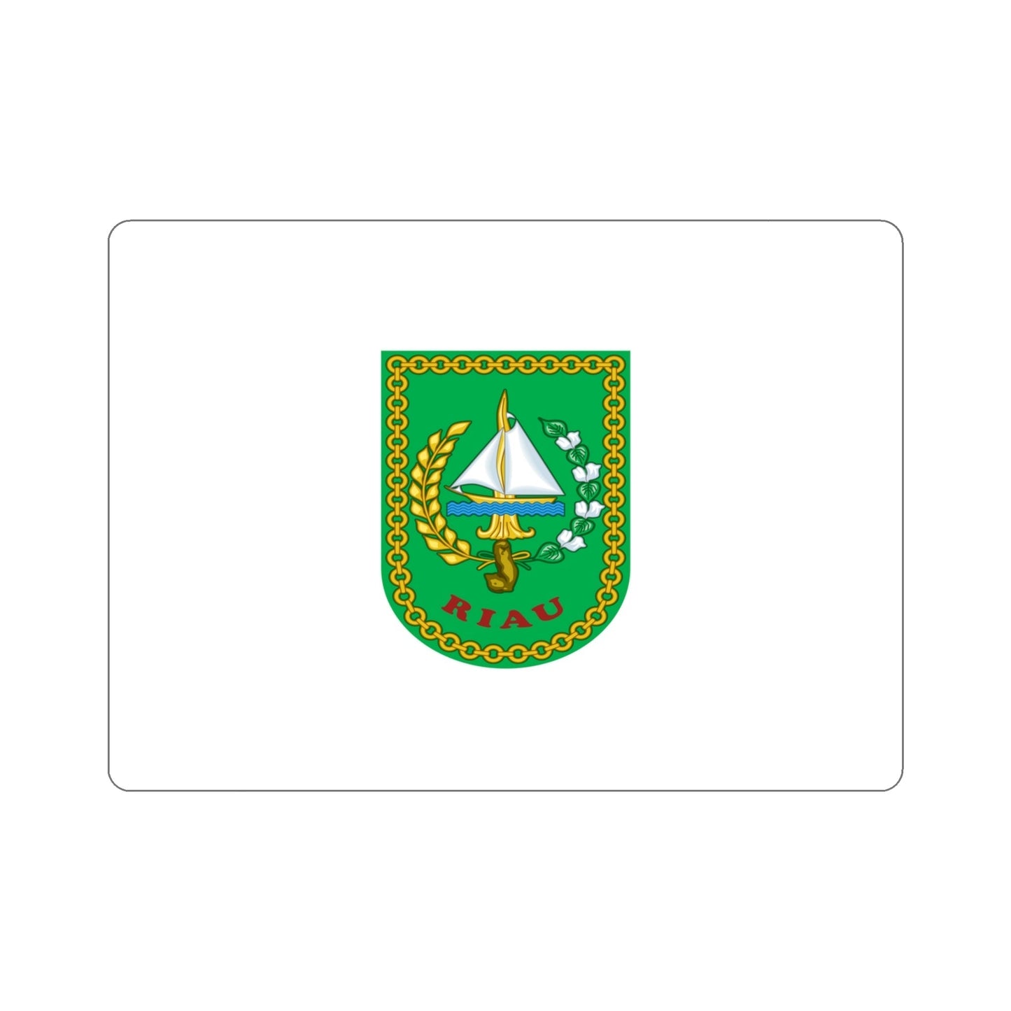 Flag of Riau Indonesia STICKER Vinyl Die-Cut Decal-4 Inch-The Sticker Space